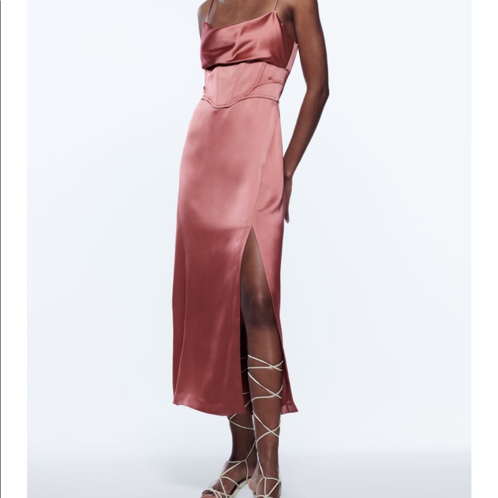 Zara corsetry slip dress